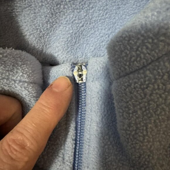 Columbia Fleece Jacket Womens Medium Light Blue Full Zip Mock Neck Outdoor - Picture 4 of 8